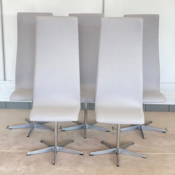 Image 1 of Set of 6 vintage Oxford chairs by Arne Jacobson for Fritz Hansen