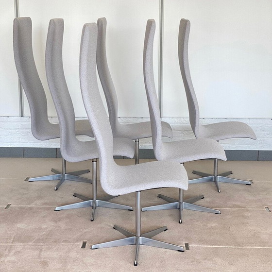 Image 1 of Set of 6 vintage Oxford chairs by Arne Jacobson for Fritz Hansen
