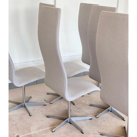 Image 1 of Set of 6 vintage Oxford chairs by Arne Jacobson for Fritz Hansen