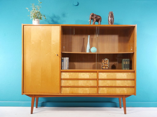 Vintage highboard with display cabinet, 60s, Germany