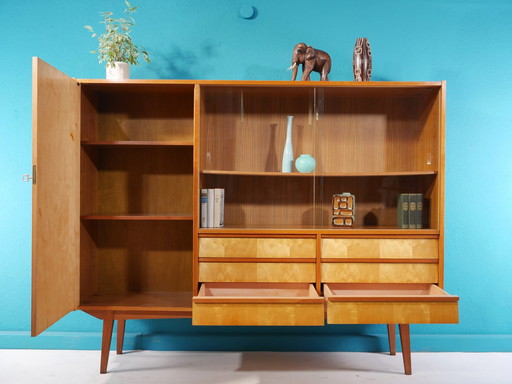 Vintage highboard with display cabinet, 60s, Germany