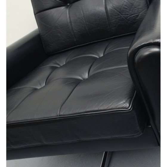 Image 1 of Vintage swivel leather armchair, 1960s