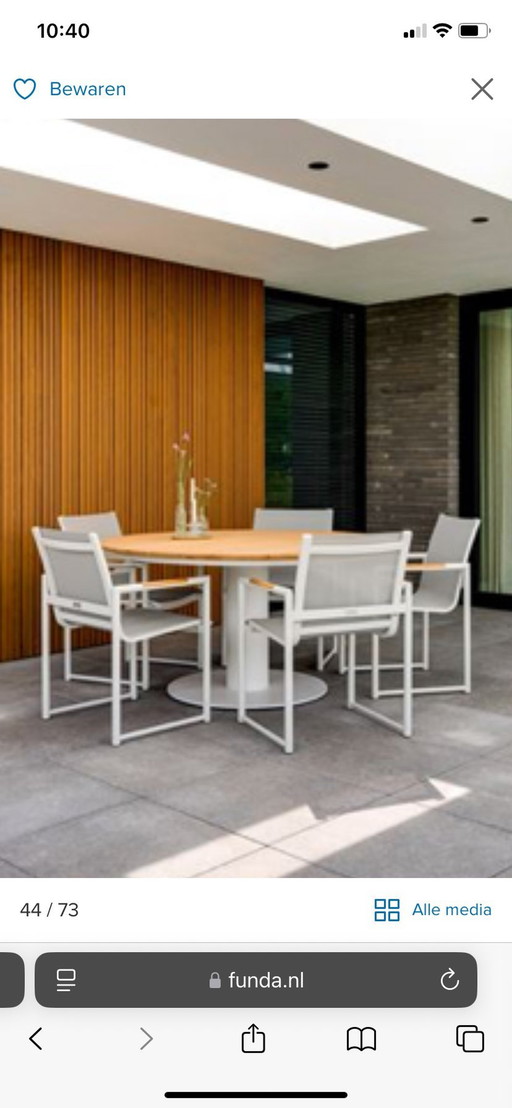 Modern Garden Set Table With 5 Matching Chairs