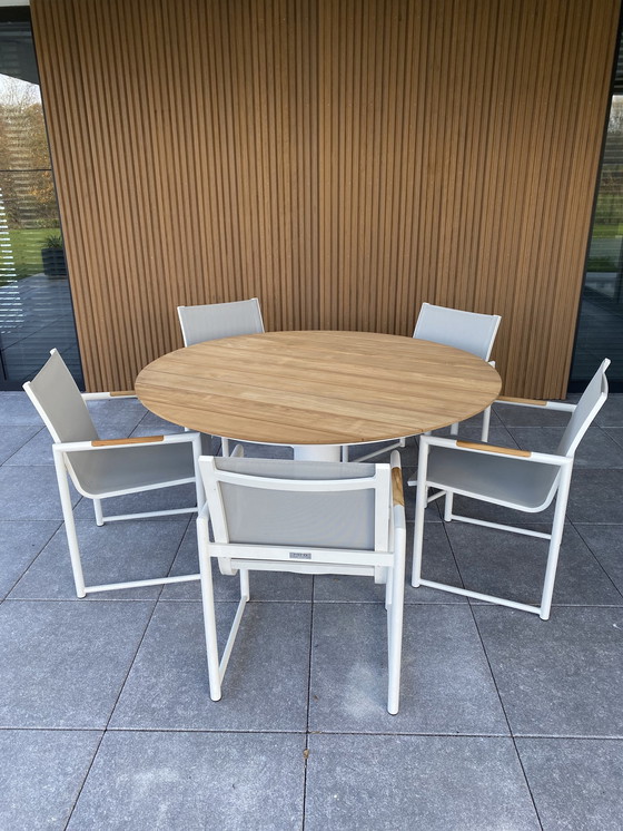 Image 1 of Modern Garden Set Table With 5 Matching Chairs