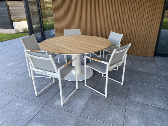 Image 1 of Modern Garden Set Table With 5 Matching Chairs