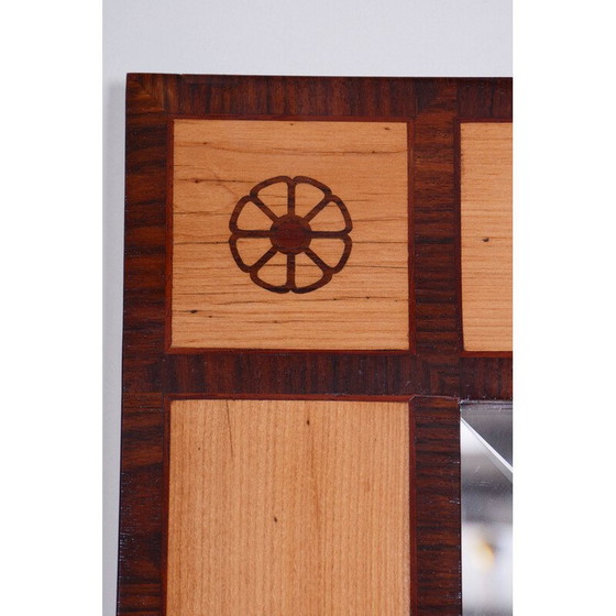 Image 1 of Vintage mahogany and maple mirror, Austria 1830