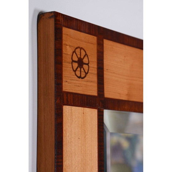 Image 1 of Vintage mahogany and maple mirror, Austria 1830