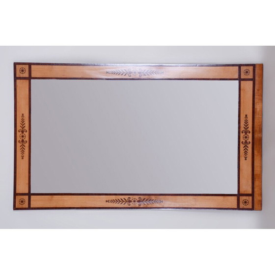 Image 1 of Vintage mahogany and maple mirror, Austria 1830