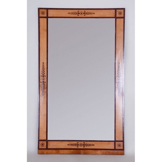 Image 1 of Vintage mahogany and maple mirror, Austria 1830