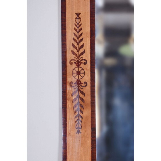Image 1 of Vintage mahogany and maple mirror, Austria 1830