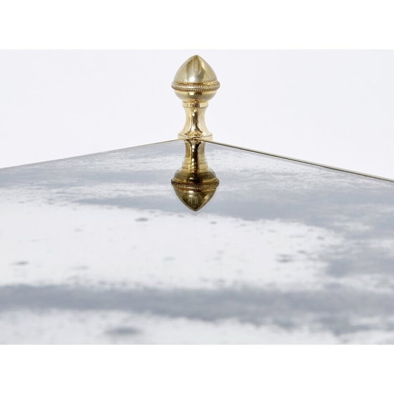 Image 1 of Vintage coffee table in brass, chrome and mirror by Jansen, 1970