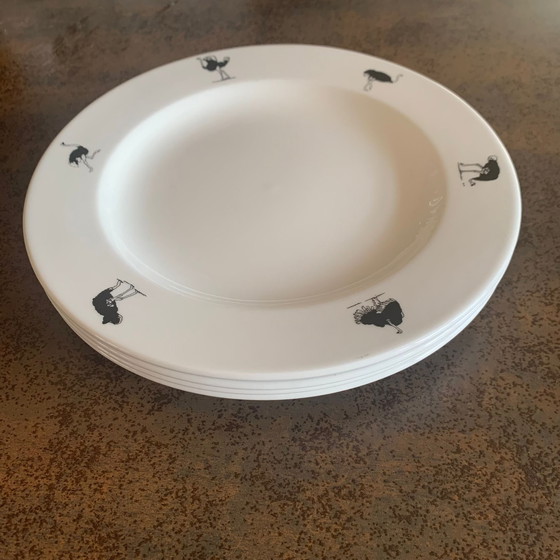 Image 1 of 4X Ostrich Dinner Plates