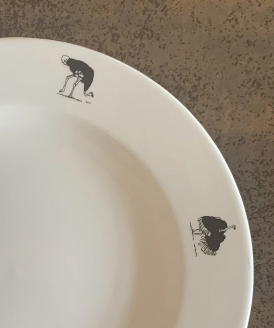 Image 1 of 4X Ostrich Dinner Plates