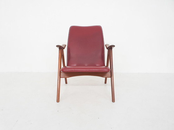 Image 1 of Louis van Teeffelen per la poltrona Webe color rosso bordeaux, Paesi Bassi, anni &#39;60