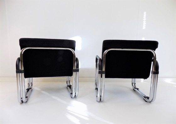 Image 1 of Cazzaro Bauhaus tubular steel armchairs, set of 2