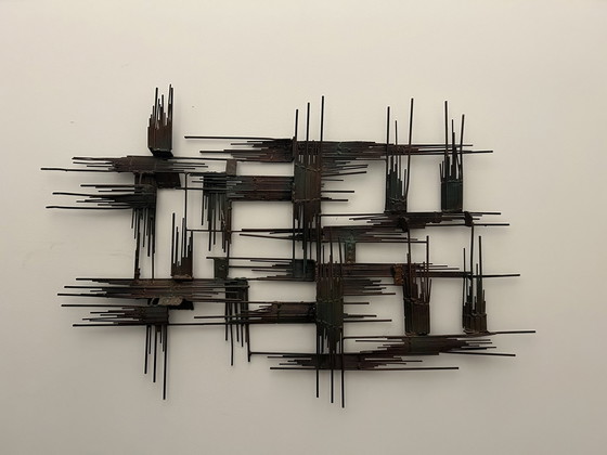 Image 1 of Brutalist Wall Sculpture