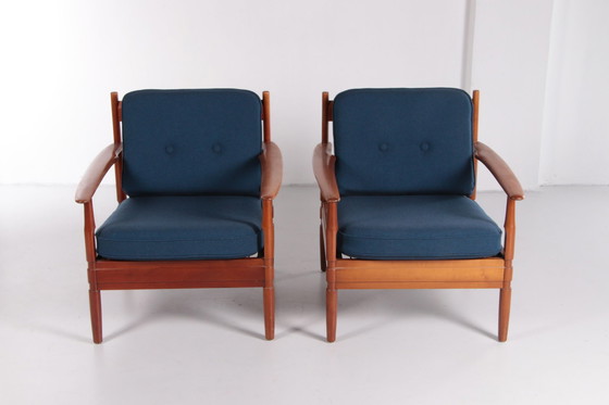 Image 1 of Grete Jalk Set Vintage Fauteuils Grete Jalk fabriqué par France and Son,1960 Danemark.