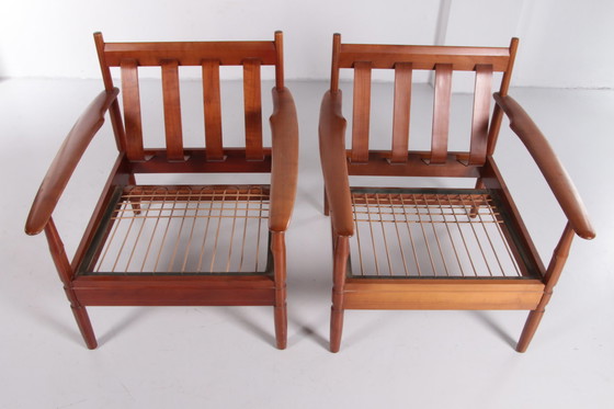 Image 1 of Grete Jalk Set Vintage Fauteuils Grete Jalk fabriqué par France and Son,1960 Danemark.