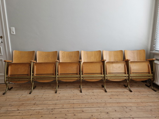 Image 1 of 6x Old theater chairs/cinema chairs