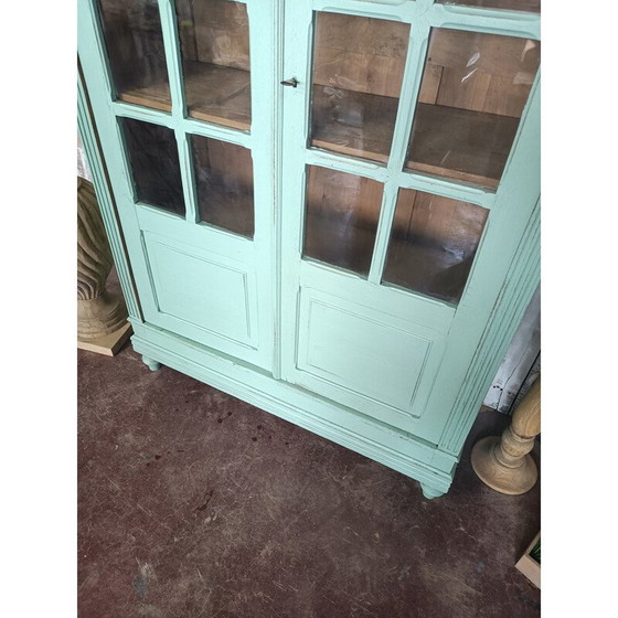 Image 1 of Libreria vintage Napoleone III in patina verde