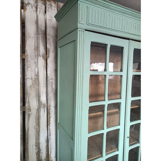 Image 1 of Libreria vintage Napoleone III in patina verde