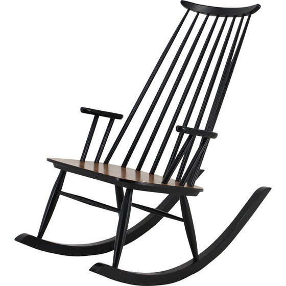Image 1 of Vintage beechwood rocking chair by Varjosen Puunjalostus, Finland 1960s