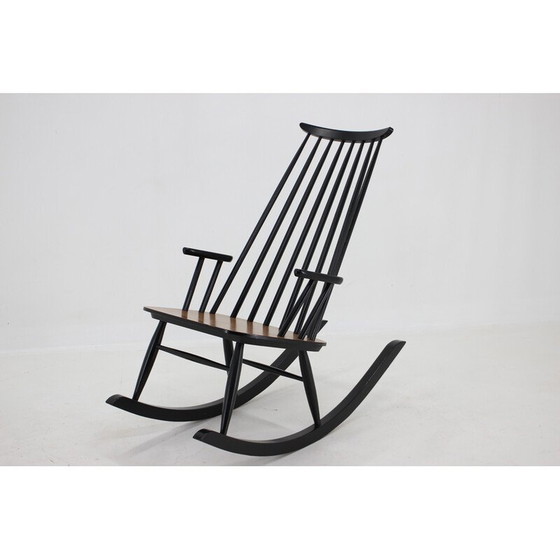Image 1 of Vintage beechwood rocking chair by Varjosen Puunjalostus, Finland 1960s