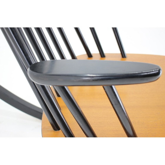 Image 1 of Vintage beechwood rocking chair by Varjosen Puunjalostus, Finland 1960s