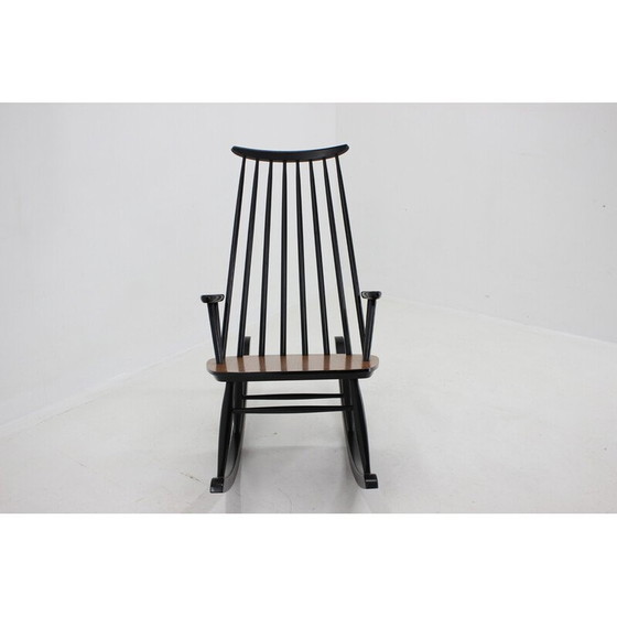 Image 1 of Vintage beechwood rocking chair by Varjosen Puunjalostus, Finland 1960s
