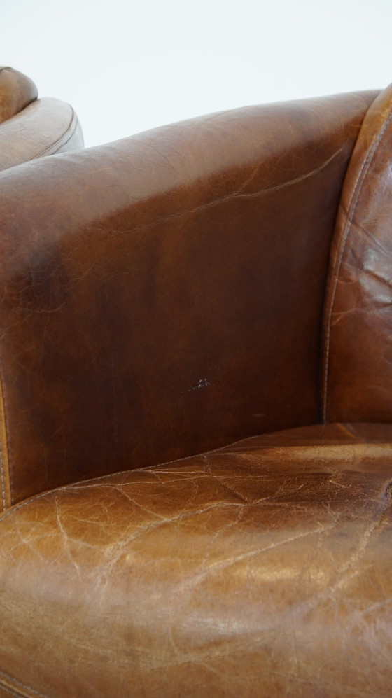 Image 1 of 2 X Beef Leather Design Armchair/ Armchair