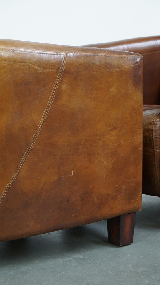 Image 1 of 2 X Beef Leather Design Armchair/ Armchair