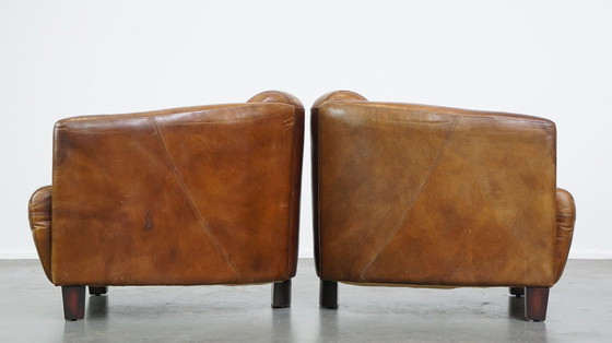 Image 1 of 2 X Beef Leather Design Armchair/ Armchair