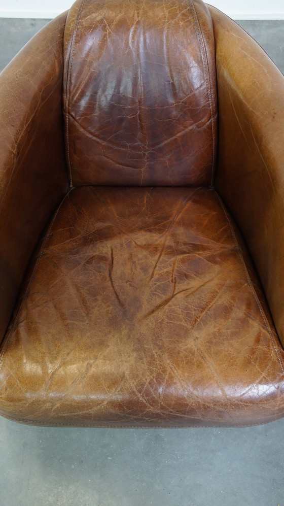 Image 1 of 2 X Beef Leather Design Armchair/ Armchair