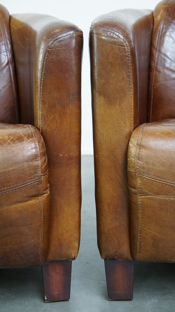 Image 1 of 2 X Beef Leather Design Armchair/ Armchair