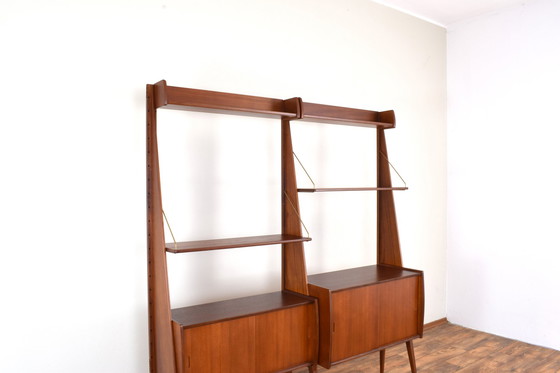 Image 1 of Mid-Century Teak Wall Unit „Panto” From Einar Raknes & Sønner Møbelfabrikk A/S, 1970S, Set Of 2.