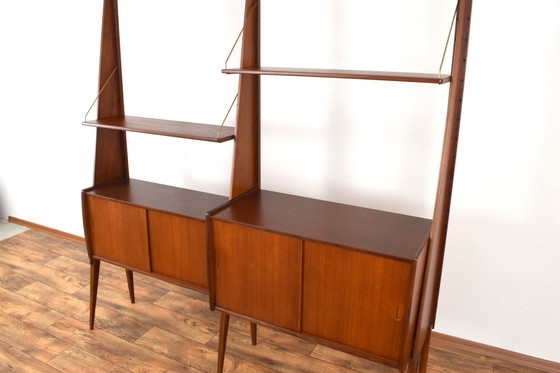 Image 1 of Mid-Century Teak Wall Unit „Panto” From Einar Raknes & Sønner Møbelfabrikk A/S, 1970S, Set Of 2.