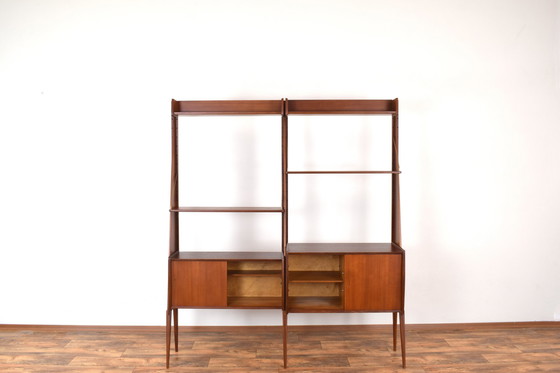 Image 1 of Mid-Century Teak Wall Unit „Panto” From Einar Raknes & Sønner Møbelfabrikk A/S, 1970S, Set Of 2.