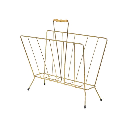 Magazine Rack Gold Sixties