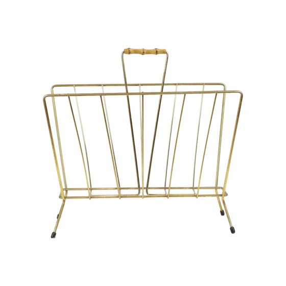 Image 1 of Magazine Rack Gold Sixties