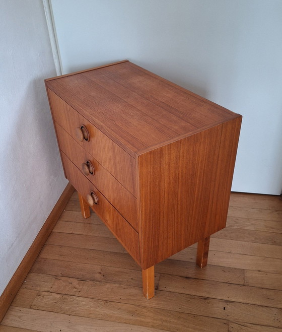 Image 1 of Mobile a 3 cassetti di Svensk Möbelindustri, vintage, design scandinavo