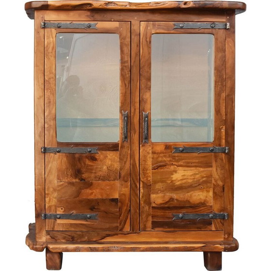 Image 1 of Vintage wardrobe Brutaliste free form in olive tree 1970