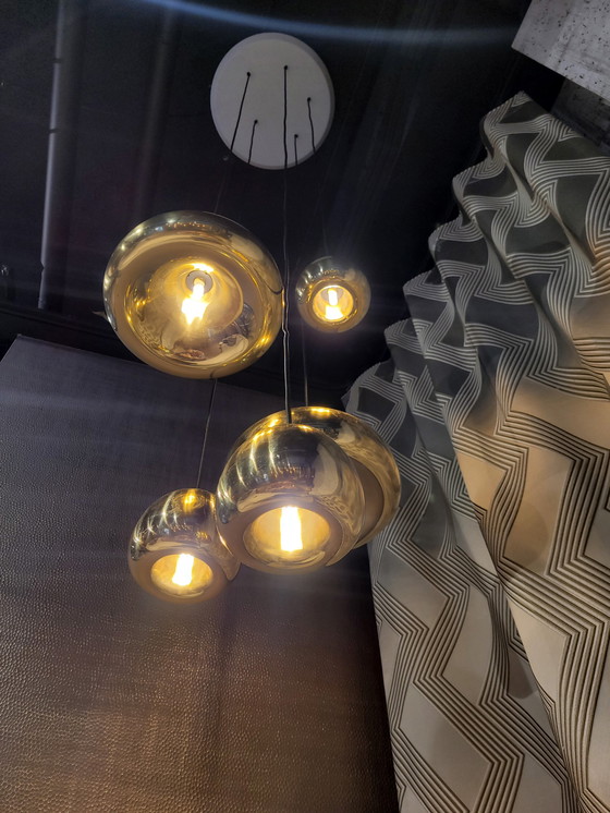 Image 1 of Tom Dixon Void pendant lights set gold