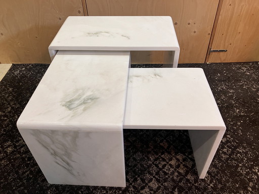 Set Of 3 Carrera Marble Tables