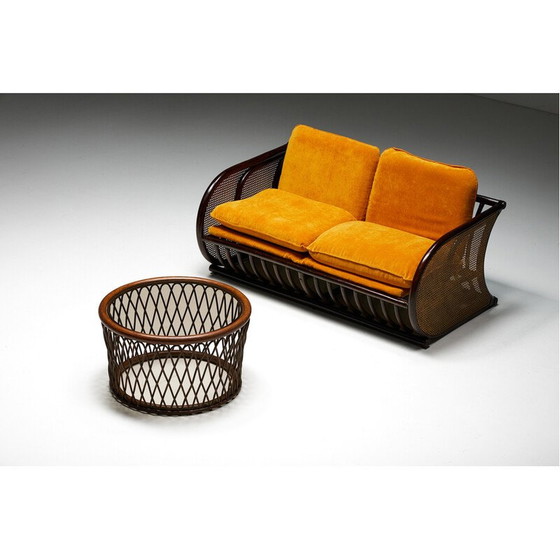 Image 1 of Vintage two-seater bamboo sofa, 1970