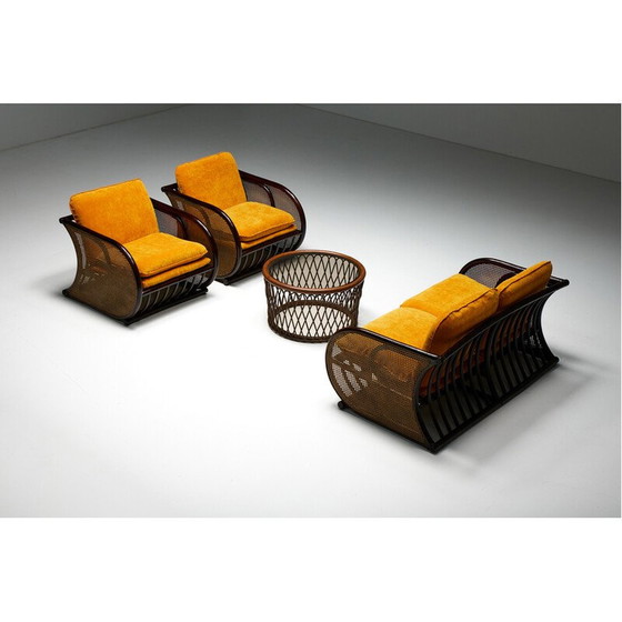 Image 1 of Vintage two-seater bamboo sofa, 1970