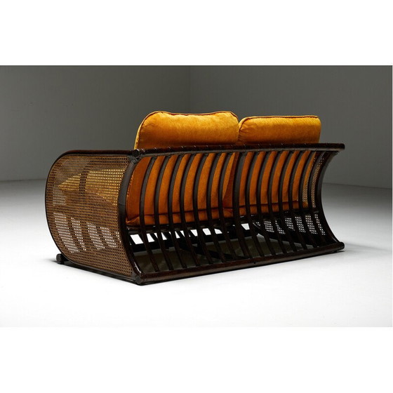Image 1 of Vintage two-seater bamboo sofa, 1970