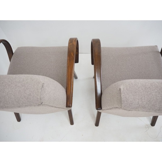 Image 1 of Pair of vintage beechwood armchairs from TonThonet, Czechoslovakia 1960