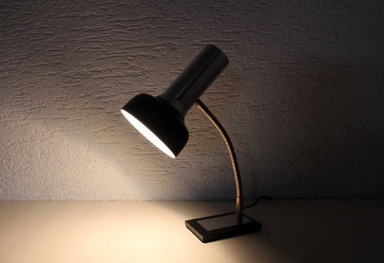 Image 1 of Black And Chrome Metal Desk Lamp 1950