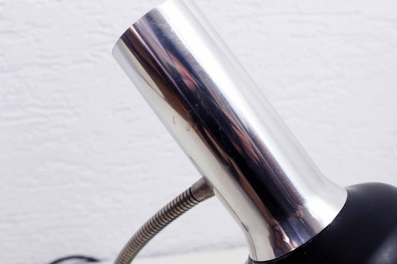 Image 1 of Black And Chrome Metal Desk Lamp 1950