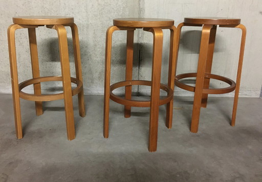3x Artes Alvar Aalto tabouret haut